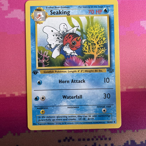 Pokemon Card Seaking Jungle 1st Edition Uncommon 46/64 Near Mint Condition 