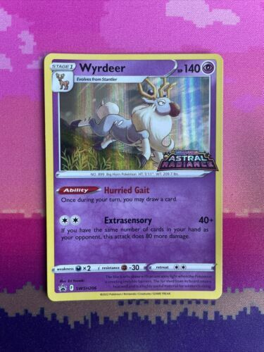 Pokemon Card Wyrdeer SWSH206 Black Star Promo Astral Radiance STAMPED Near Mint