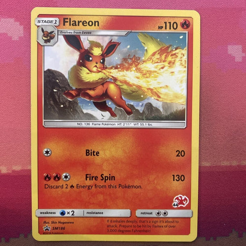 Pokemon Card Flareon SM186 Black Star Promo Stamped Charizard Near Mint