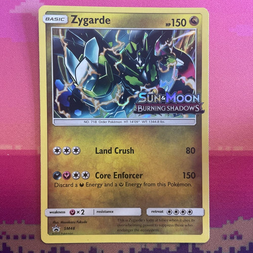 Pokemon Card Zygarde Black Star Promo SM48 Stamped Near Mint Condition