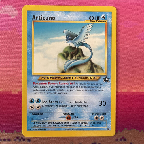 Pokemon Card Articuno Black Star Promo 48 Near Mint Pokemon Card