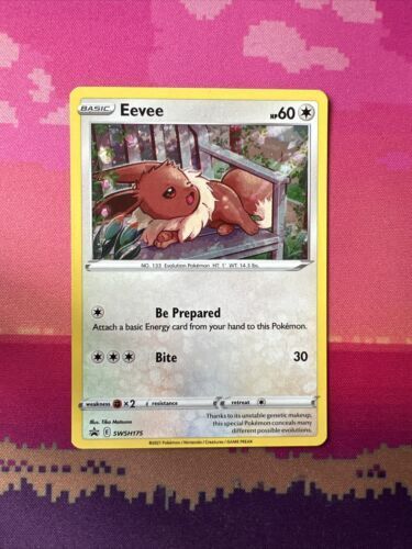 Pokemon Card Eevee SWSH175 Black Star Promo Holo Near Mint