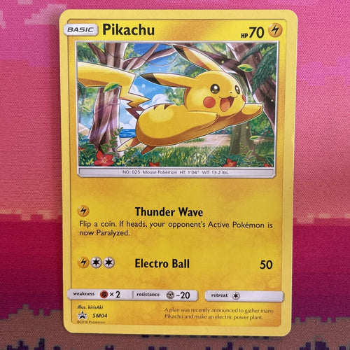 Pokemon Card Pikachu SM04 Black Star Promo Non Holo Target Promo Near Mint Cond