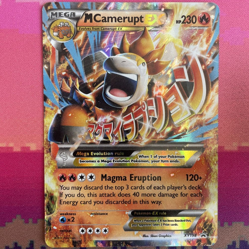 Pokemon Card M Camerupt EX XY198 Ultra Rare Black Star Promo Near Mint Condition