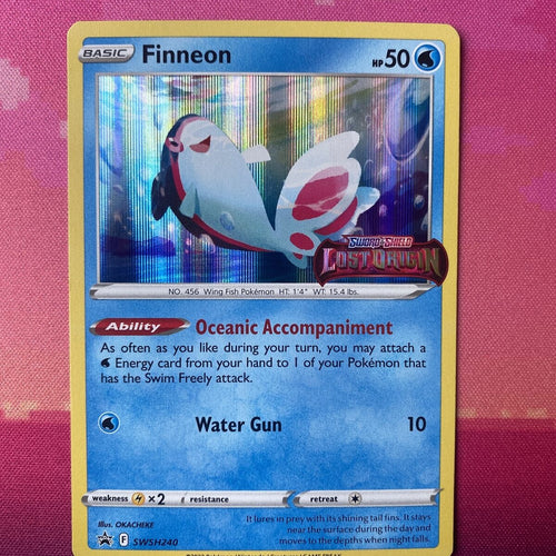 Pokemon Card Finneon SWSH240 Black Star Promo STAMPED Near Mint Condition