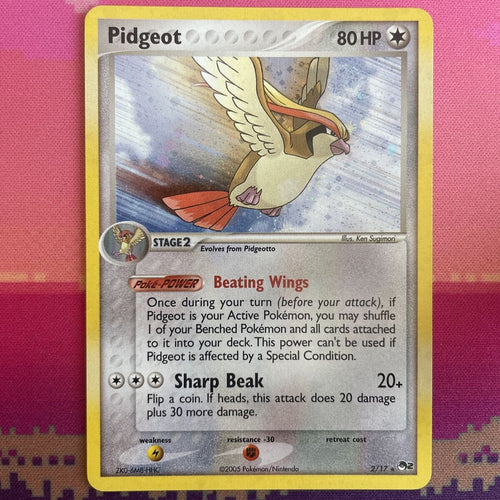 Pokemon Card Pidgeot POP SERIES 2 Holo Rare 2/17 Near Mint