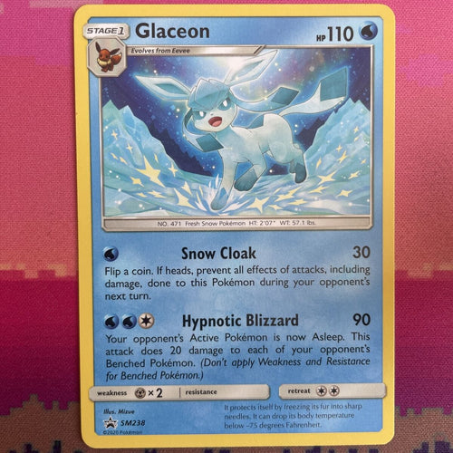 Pokemon Cards Glaceon SM238 Black Star Promo Near Mint Condition