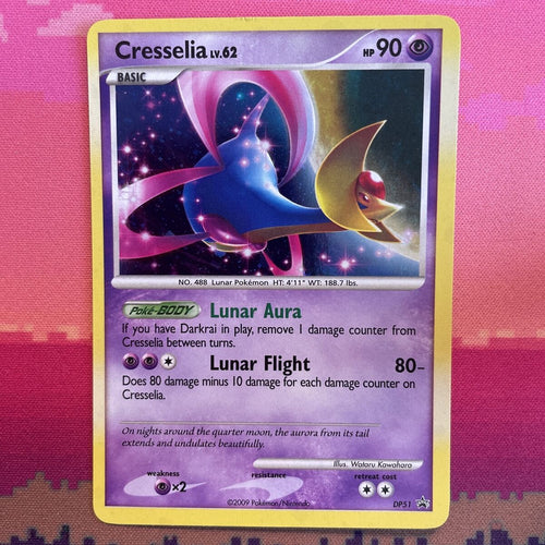 Pokemon Card Cresselia DP51 Diamond & Pearl Black Star Promo Holo Near Mint Cond