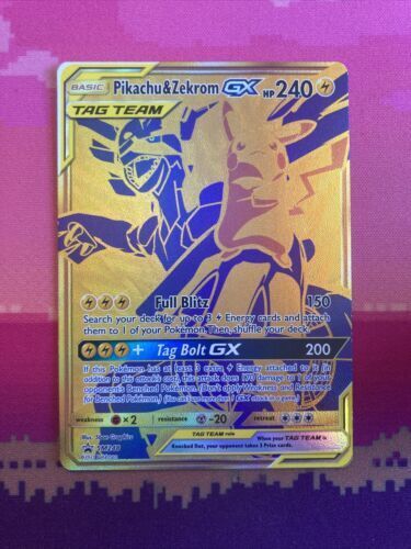 Pokemon Card Pikachu & Zekrom GX SM248 Ultra Rare Black Star Promo Near Mint