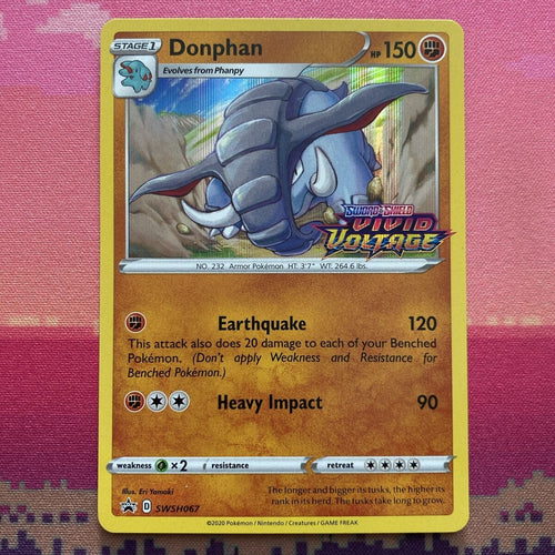 Pokemon Card Donphan Black Star Promo Vivid Voltage Near Mint