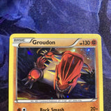 Pokemon Card Groudon XY52 Black Star Promo Near Mint Condition