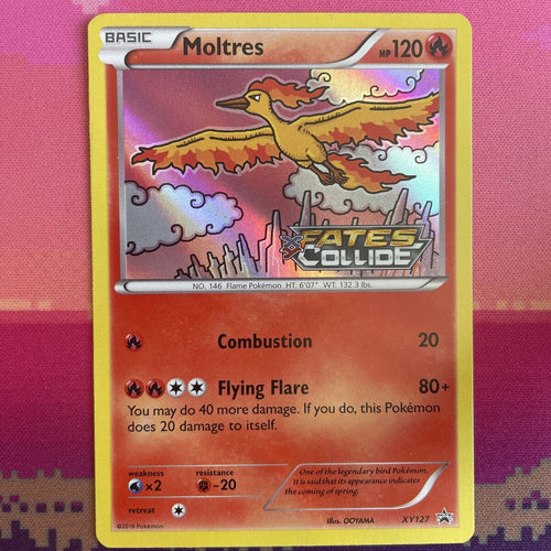 Pokemon Card Moltres XY127 Black Star Promo STAMPED Fates Collide Near Mint Cond