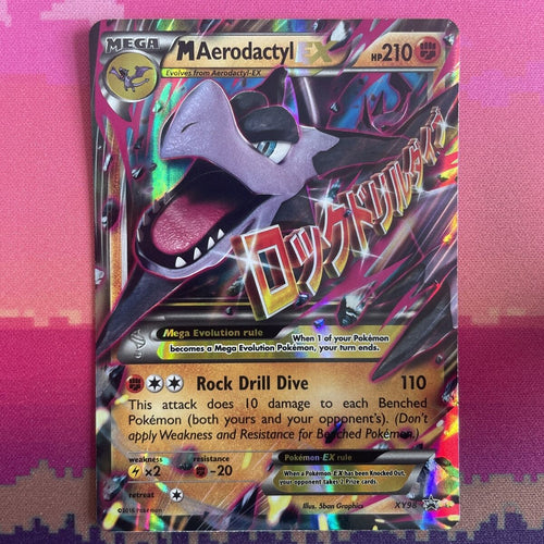 Pokemon Card M Aerodactyl EX XY98 Black Star Promo Near Mint Condition