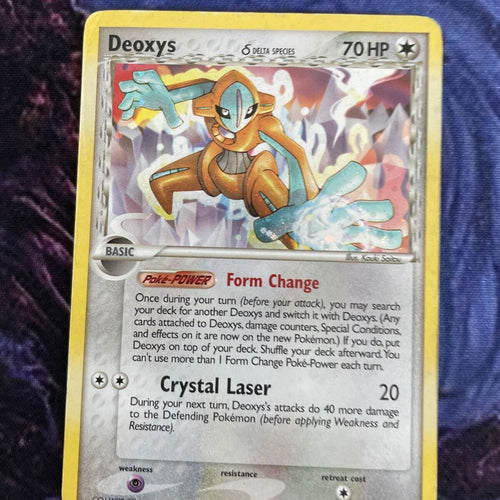 POKEMON PROMO CARD - POP SERIES 4 - DEOXYS 2/17 - V RARE - (COSMIC HOLO) See Pic