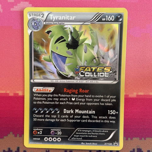 Pokemon Card Tyranitar XY130 Black Star Promo Fates Collide Near Mint Condition