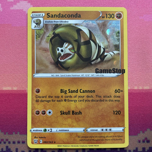 Pokemon Card Sandaconda GameStop Battle STyles 082/163 Near Mint