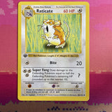 Pokemon Card Raticate Shadowless Base Set 1st Edition Uncommon 40/102 Near Mint