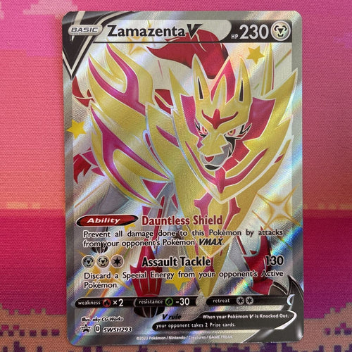 Pokemon Card Zamazenta V SWSH293 Black Star Promo Near Mint Condition