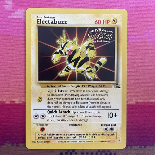 Pokemon Card Electabuzz Black Star Promo 2 WB Movie Promo Near Mint Condition