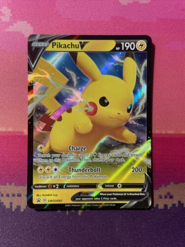 Pokemon Card Pikachu V SWSH061 Ultra Rare Black Star Promo Near Mint