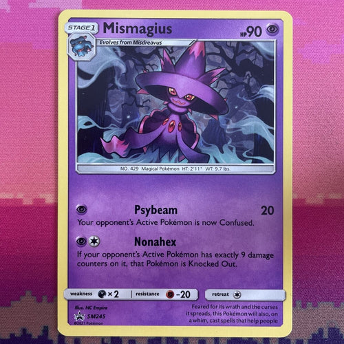 Pokemon Card Mismagius SM245 Black Star Promo Near Mint Condition