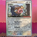 Pokemon Cards Lechonk Scarlet & Violet Reverse Holo 154/198 Gamestop Stamp NM