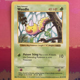 Pokemon Card Weedle Shadowless Base Set Common 69/102 Near Mint Condition