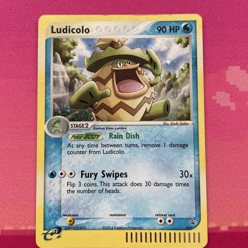 POKEMON Card Ludicolo 020 BLACK STAR Promo Near Mint Condition