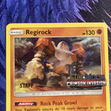 Regirock SM74 STAFF Pre Release Black Star Promo Crimson Invasion