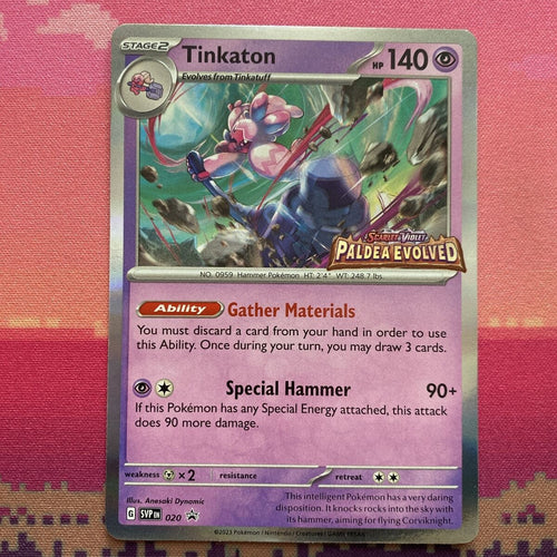 Pokemon Card Tinkaton 020 Black Star Promo STAMPED Paldea Evolved Near Mint