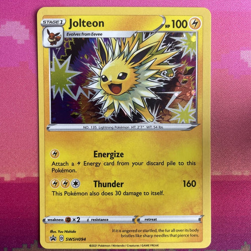 Pokemon Card Jolteon SWSH094 Black Star Promo Near Mint Condition