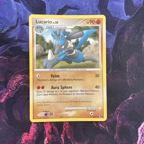 POKEMON PROMO CARD - POP SERIES 6 - LUCARIO 2/17 RARE - NM