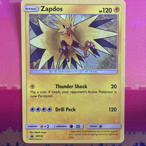 Pokemon Card Zapdos Black Star Promo SM145 Near Mint Condition