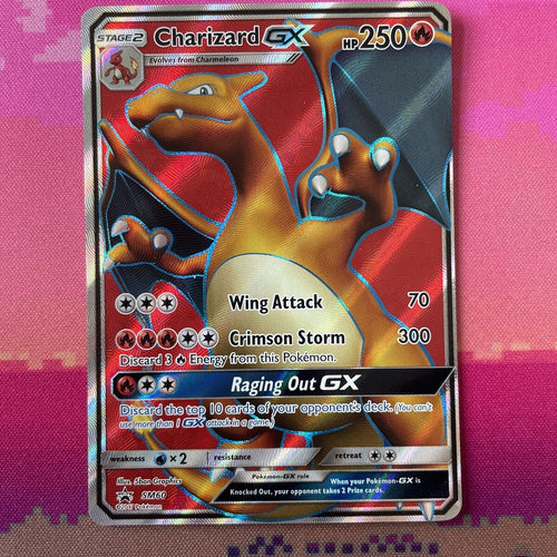 Pokemon Card Charizard GX SM60 Black Star Promo Near Mint Condition