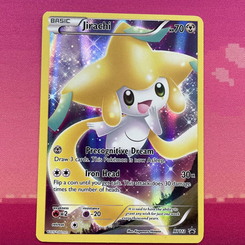 Pokemon Card Jirachi XY112 Full Art Black Star Promo Near Mint Condition