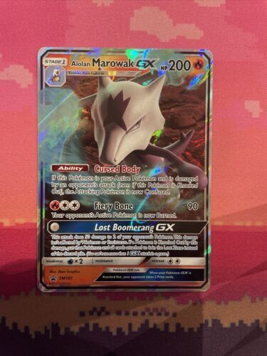 Pokemon Card Alolan Marowak GX SM187 Black Star Promo Near Mint Condition