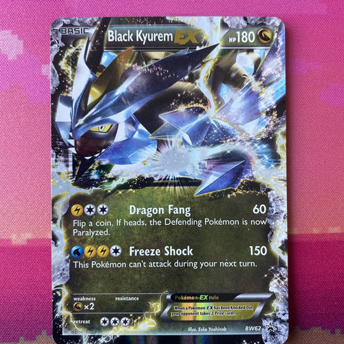 Pokemon Card Black Kyurem BW62 Ultra Rare Black Star Promo Near Mint Condition