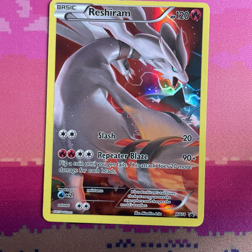 Pokemon Card Reshiram XY74 Full Art Black Star Promo Near Mint