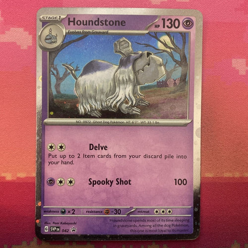 Pokemon Card Houndstone 042 Cosmo Holo Black Star Promo Near Mint