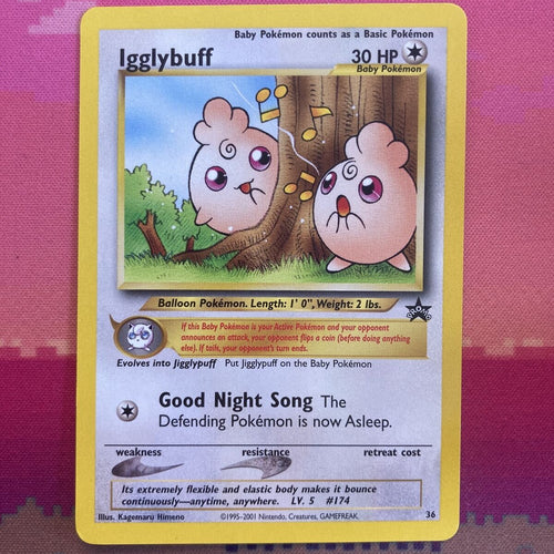 Pokemon Card Igglybuff Black Star Promo 36 Near Mint Condition