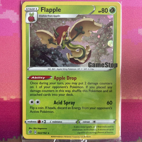 Pokemon Card Flapple Rebel Clash Gamestop Sealed 022/192 Near Mint