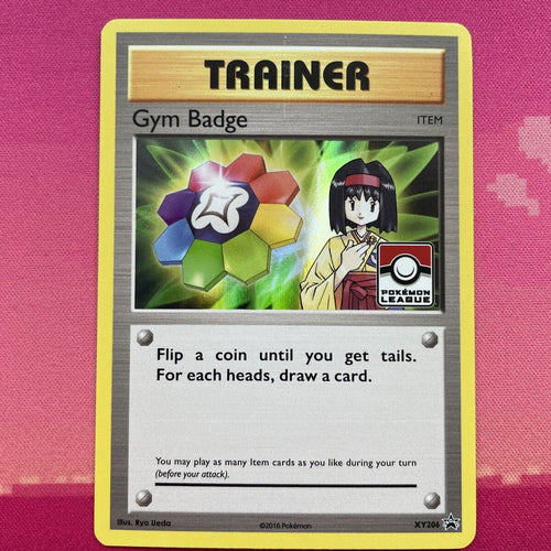 Pokemon Card Erika Gym Badge XY206 Black Star Promo Near Mint Condition