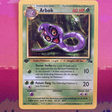 Pokemon Card Arbok Fossil 1st Edition Uncommon 31/62 Near Mint