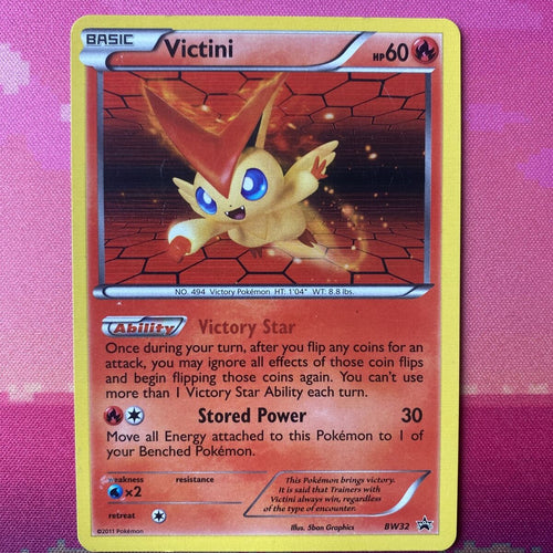 Pokemon Card Victini BW32 Black Star Promo Holo Near Mint Condition