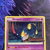 Pokemon Card Seviper SM46 Black Star Promo STAMPED Prerelease Near Mint Conditio