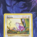 Pokemon Card Rattata Shadowless Base Set Common 61/102 Near Mint Condition