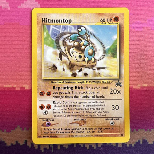 Pokemon Card Hitmontop Black Star Promo 37 Near Mint Condition