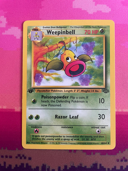 Pokemon Weepinbell Jungle factory Unlimited 7.5 CGC Slab