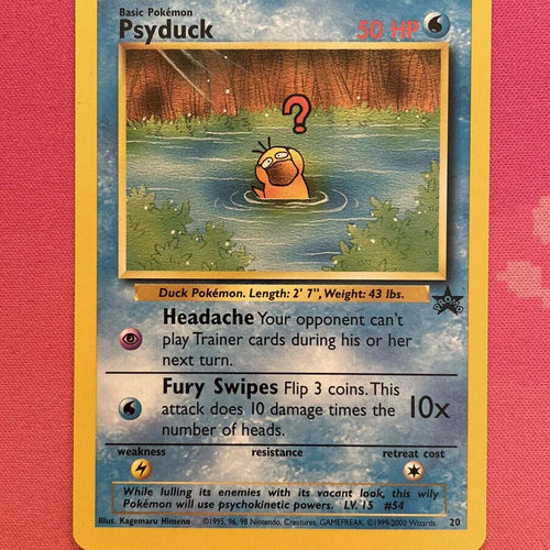 Pokemon Card Psyduck Black Star Promo 20 Near Mint Condition